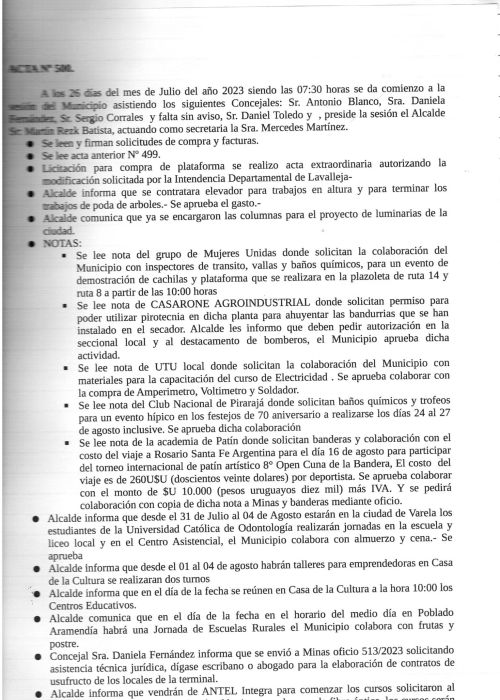ACTA N 500 001