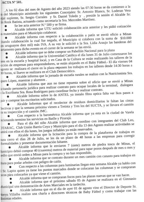 ACTA N 501 001